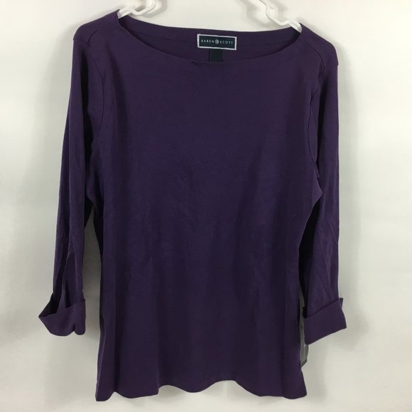 NWT Karen Scott Plus Size Two-Fer Layered Nautical Knit Top - 1X 2X